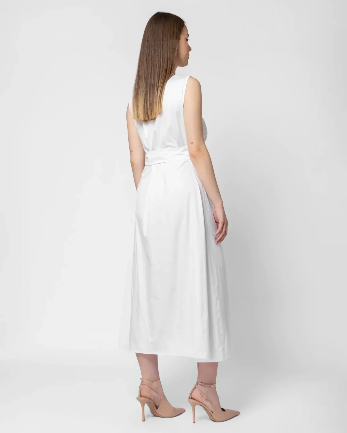 Lilly White midi φόρεμα wrap / κρουαζέ - Image 3